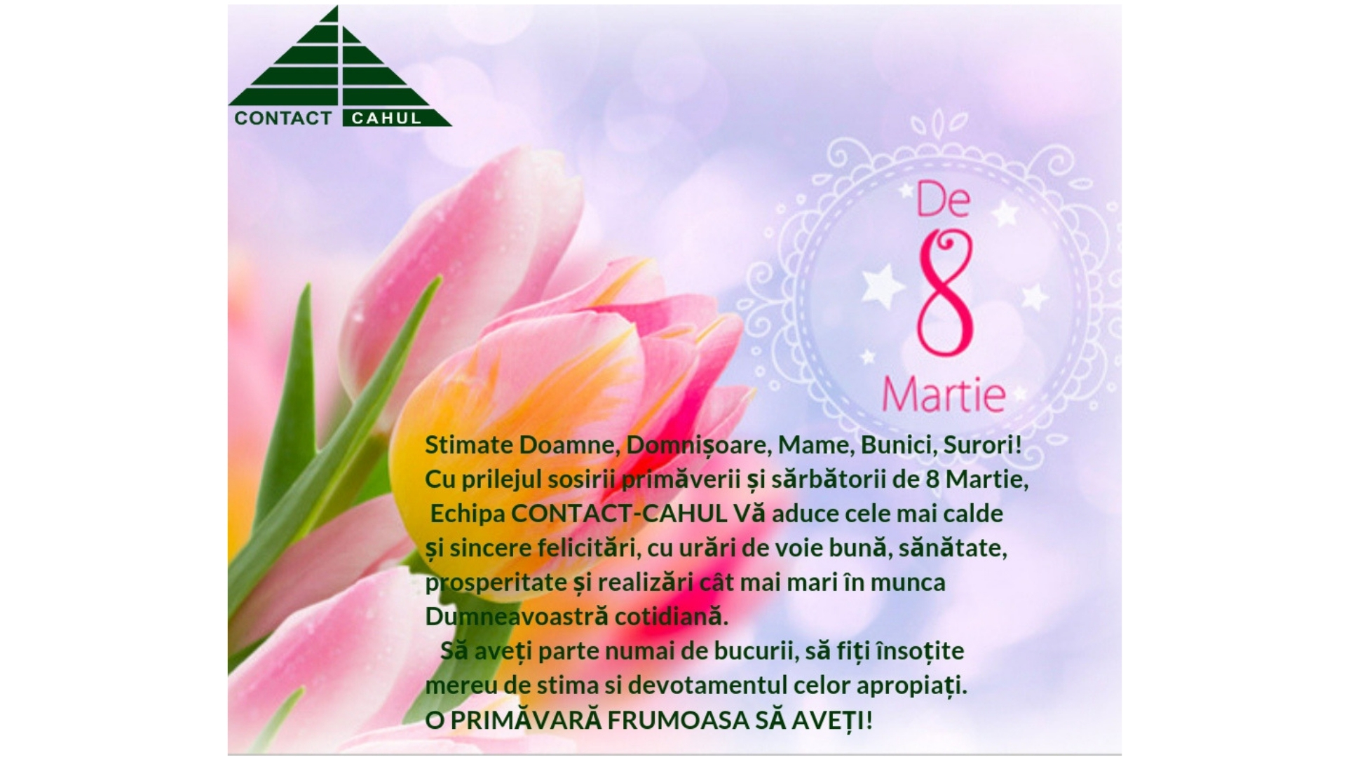 La Mulți Ani, Stimate Doamne, Domnișoare, Mame, Bunici, Surori!