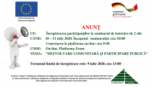 Centrul CONTACT-Cahul anunță înregistrarea participanților la seminarul de instruire de 2 zile ONLINE