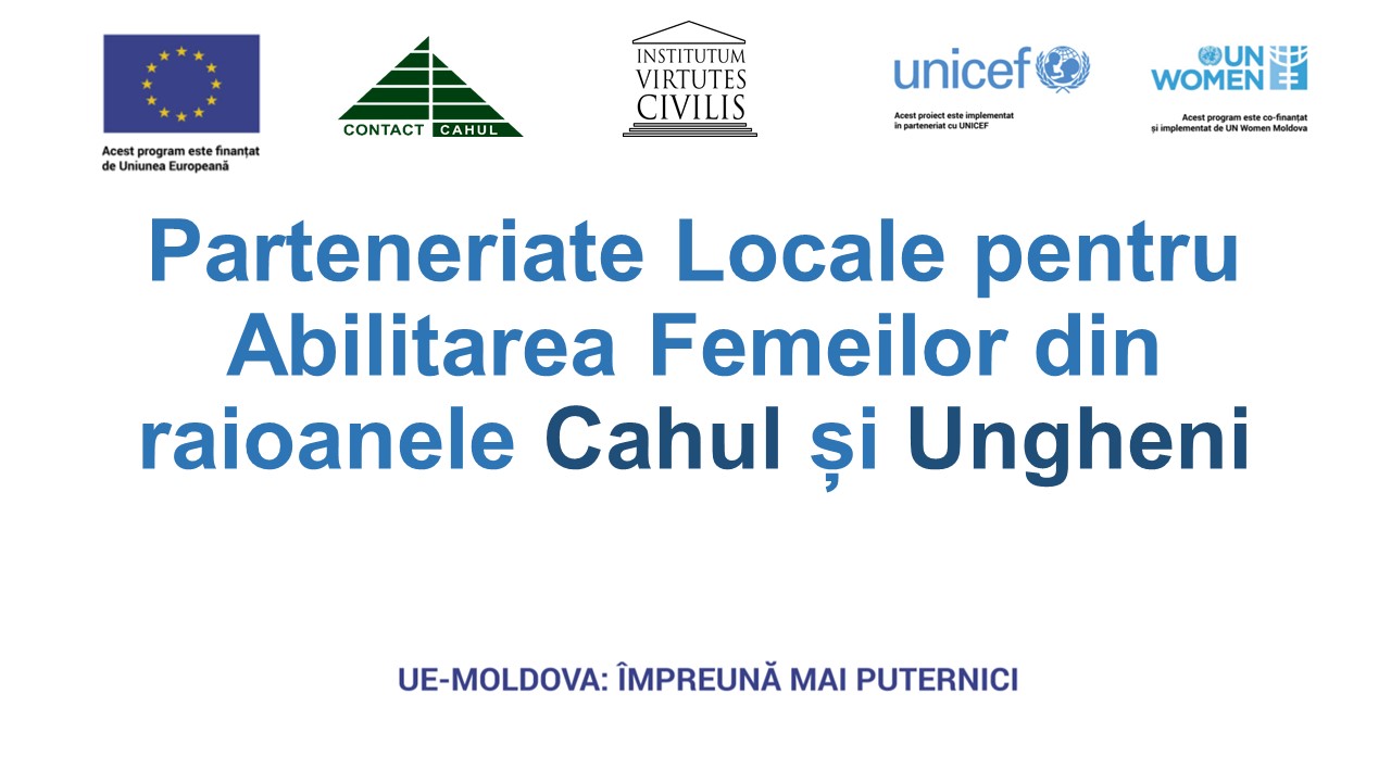 TERMENI DE REFERINȚĂ pentru selectarea formatorilor/ formatoarelor, cu scopul oferirii serviciilor de instruire în cadrul proiectului „Parteneriate locale pentru abilitarea femeilor din raioanele Cahul și Ungheni”
